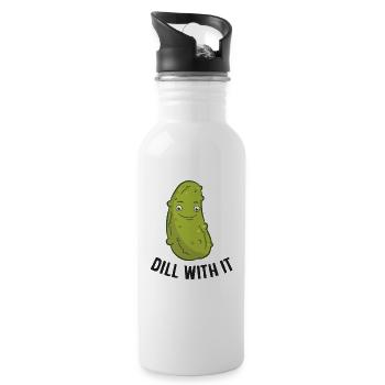 Pickles Dill With It - Water bottle with straw - white - Right