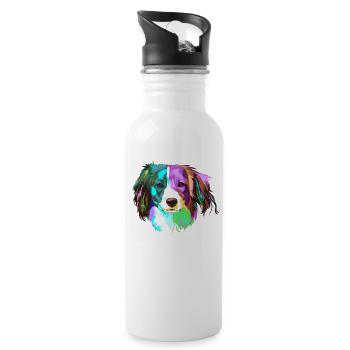 Splash Nederlandse Kooikerhondje Chien - Gourde avec paille intégrée - blanc - Droite