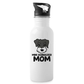 Schnauzer maman miniature schnauzer maman - Gourde avec paille intégrée - blanc - Droite