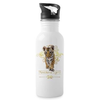 Bengal tiger - Water bottle with straw - white - Right