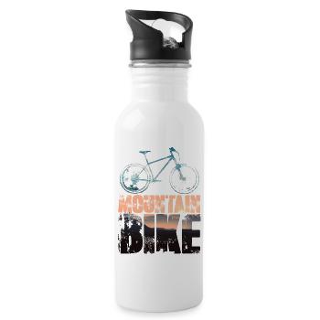 VTT - Gourde avec paille intégrée - blanc - Droite