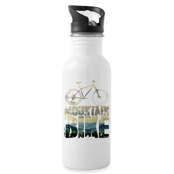 VTT - Gourde avec paille intégrée - blanc - Droite
