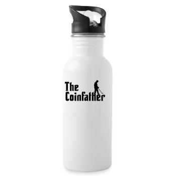 Witziges Sondengänger Geschenk Sondler Tshirt - Trinkflasche mit integriertem Trinkhalm - Weiß - Rechts
