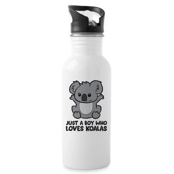 Koala Boy Just a Boy Who Loves Koalas - Water bottle with straw - white - Right