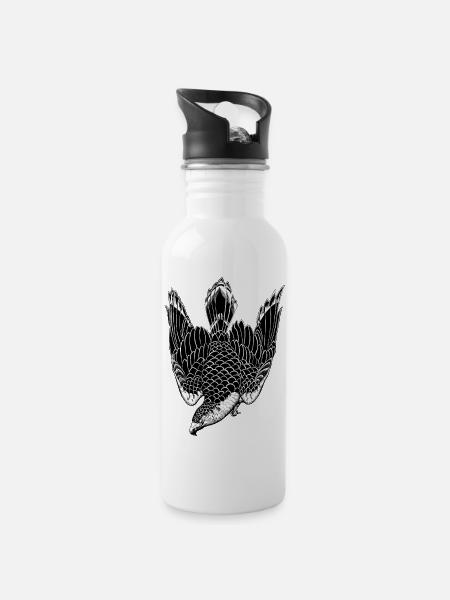 Falke - Trinkflasche mit integriertem Trinkhalm - Weiß
