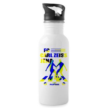 FC Carl Zeiss Jena - Water bottle with straw - white - Right