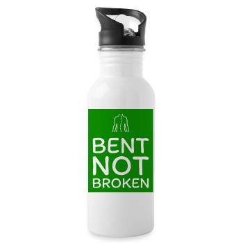 Bent not Broken green - Trinkflasche mit integriertem Trinkhalm - Weiß - Rechts