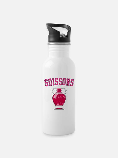 Soissons vase - pink - - Gourde avec paille intégrée - blanc