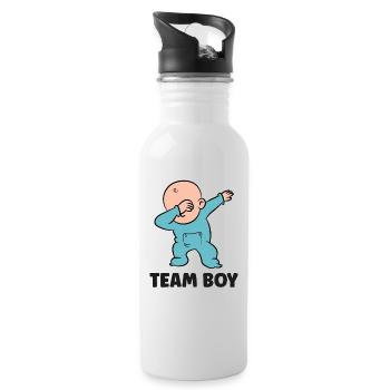 Révélation de genre Team Boy - Gourde avec paille intégrée - blanc - Droite