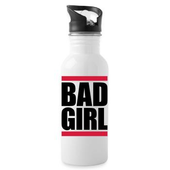 Strip Bad Girl - Water bottle with straw - white - Right