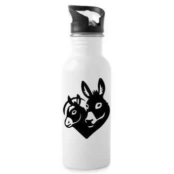 Donkey Esel - Trinkflasche mit integriertem Trinkhalm - Weiß - Rechts