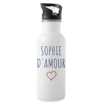 SOPHIE D'AMOUR - COEUR - Gourde avec paille intégrée - blanc - Droite