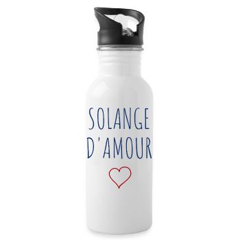 SOLANGE D'AMOUR - COEUR - Gourde avec paille intégrée - blanc - Droite