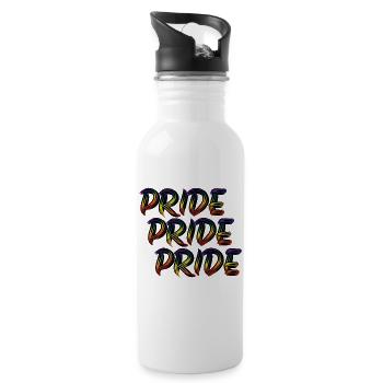 Pride Love Gay Queer Gay Sexualité bi - Gourde avec paille intégrée - blanc - Droite
