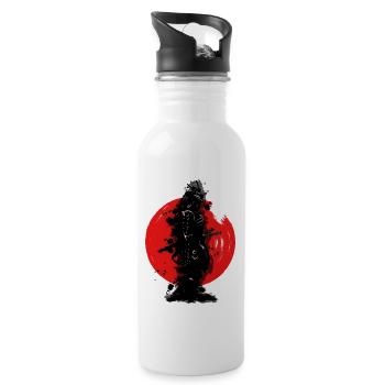 Path of a Warrior - Trinkflasche mit integriertem Trinkhalm - Weiß - Rechts