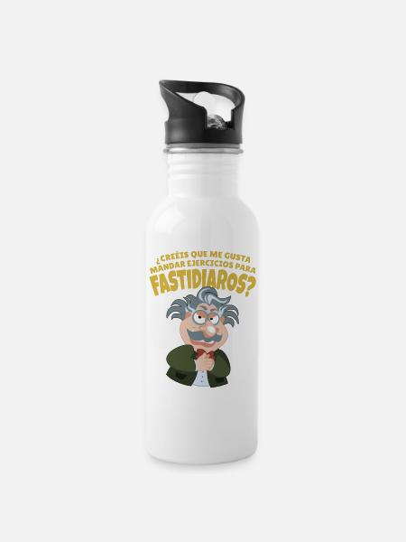 Creéis que me gusta - Botella cantimplora con pajita integrada - blanco