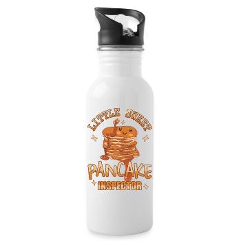 Pancake Inspector - Water bottle with straw - white - Right