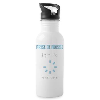 Prise de masse en cours - Gourde avec paille intégrée - blanc - Droite