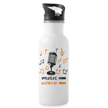 Musique À LA SORTIE DU MONDE - Gourde avec paille intégrée - blanc - Droite