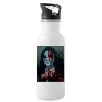 Halloween Bloodie Woman - Gourde avec paille intégrée - blanc - Droite