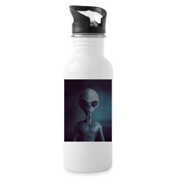 Alien - Water bottle with straw - white - Right