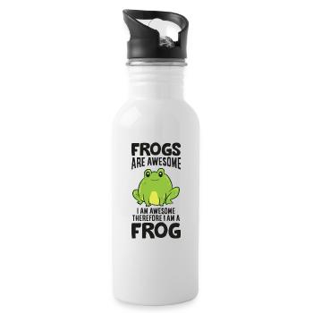 Les grenouilles sont fantastiques, je suis fantastique, - Gourde avec paille intégrée - blanc - Droite