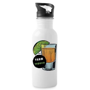 Team Tequila - Trinkflasche mit integriertem Trinkhalm - Weiß - Rechts