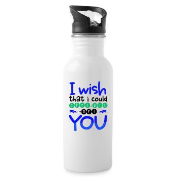 Sarkastische Wünsche, ich könnte CTRL ALT DEL YOU Sarkasmus - Trinkflasche mit integriertem Trinkhalm - Weiß - Rechts