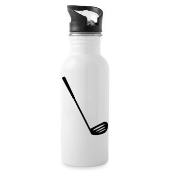 Club de golf motif - couleur a personnalisé - Gourde avec paille intégrée - blanc - Droite