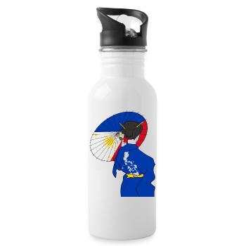 Philippines Filipino Japon Drapeau I Cadeau - Gourde avec paille intégrée - blanc - Droite