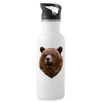 Bear - Water bottle with straw - white - Right