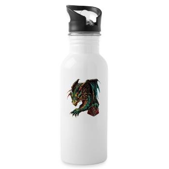 Dragon Die V2 - Gourde avec paille intégrée - blanc - Droite