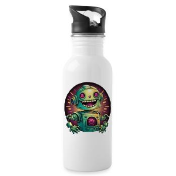 Roboter Radiance Neon - Trinkflasche mit integriertem Trinkhalm - Weiß - Rechts