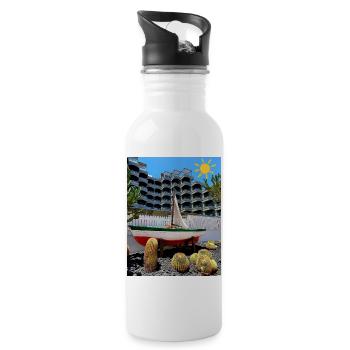 EC Holidays I Travel I Gran Canaria I Boat I Espagne - Gourde avec paille intégrée - blanc - Droite