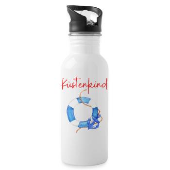 Küstenkind - Trinkflasche mit integriertem Trinkhalm - Weiß - Rechts