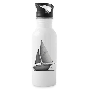 Sailing Ship Sailing Sailing Sailing Sailing Boat - Water bottle with straw - white - Right