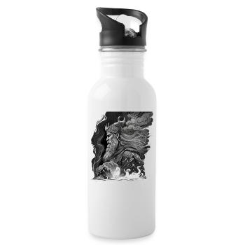 Odin father of the gods Norse mythology Wotan - Water bottle with straw - white - Right