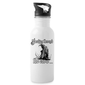 Krampus T-Shirt Süddeutscher Weihnachtsmann - Trinkflasche mit integriertem Trinkhalm - Weiß - Rechts
