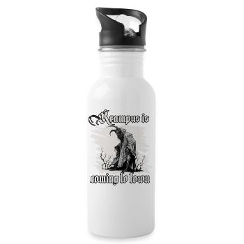 Krampus T-Shirt für die gruseligste Zeit des - Trinkflasche mit integriertem Trinkhalm - Weiß - Rechts