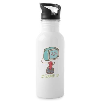 Kawaii Gaming - Sweet fun! - Water bottle with straw - white - Right