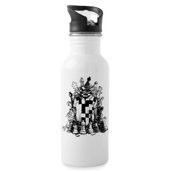 Maillot du jeu d'échecs - Gourde avec paille intégrée - blanc - Droite