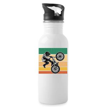 Vélo BMX - Gourde avec paille intégrée - blanc - Droite