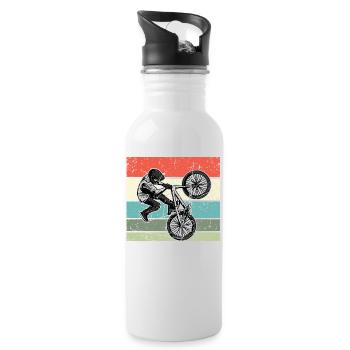 Vélo BMX Chemise Enfants - Gourde avec paille intégrée - blanc - Droite