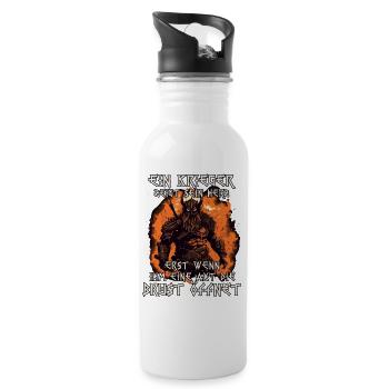 Söhne Odin Schöpfer einer legendären Kriegerkultur - Trinkflasche mit integriertem Trinkhalm - Weiß - Rechts
