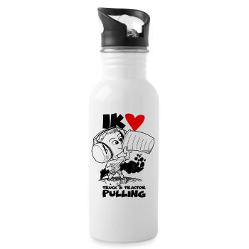 1220 TP Junge BW - Trinkflasche mit integriertem Trinkhalm - Weiß - Rechts