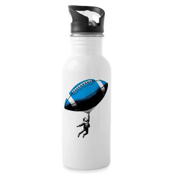 Jeune ballon de football américain StreetArt Banksy - Gourde avec paille intégrée - blanc - Droite