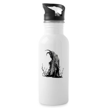 Krampus Bad Santa gift Krampus - Water bottle with straw - white - Right