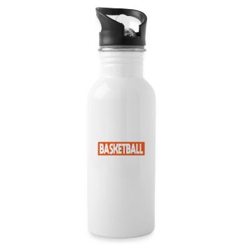Lustige große Basketballspieler Vintage Basketball - Trinkflasche mit integriertem Trinkhalm - Weiß - Rechts