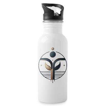 Organic Growth Symbol - Water bottle with straw - white - Right