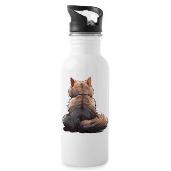 Munchkin Katze - Trinkflasche mit integriertem Trinkhalm - Weiß - Rechts